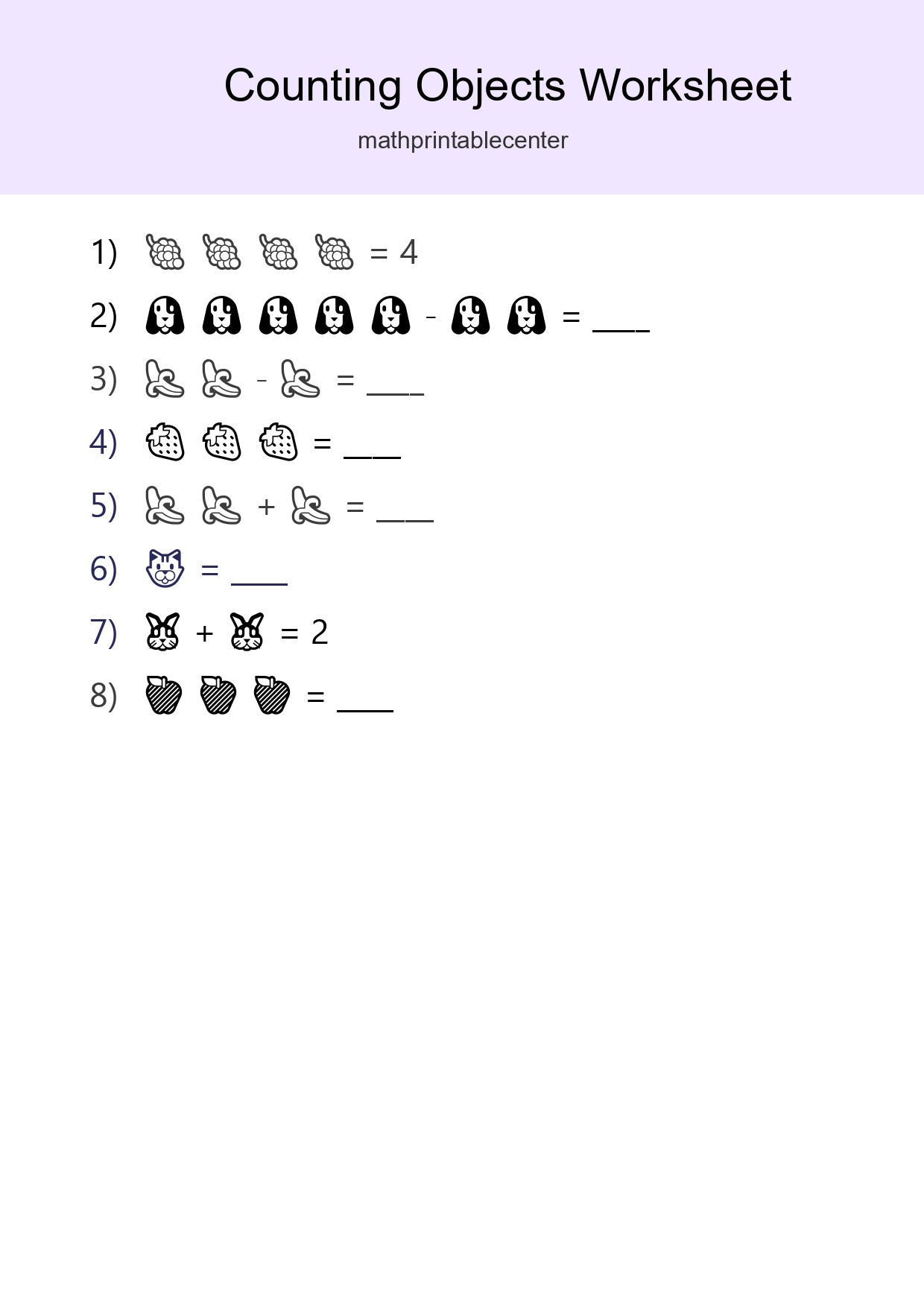 Learn Counting With Pictures Worksheet (Pre-K) - Part 58