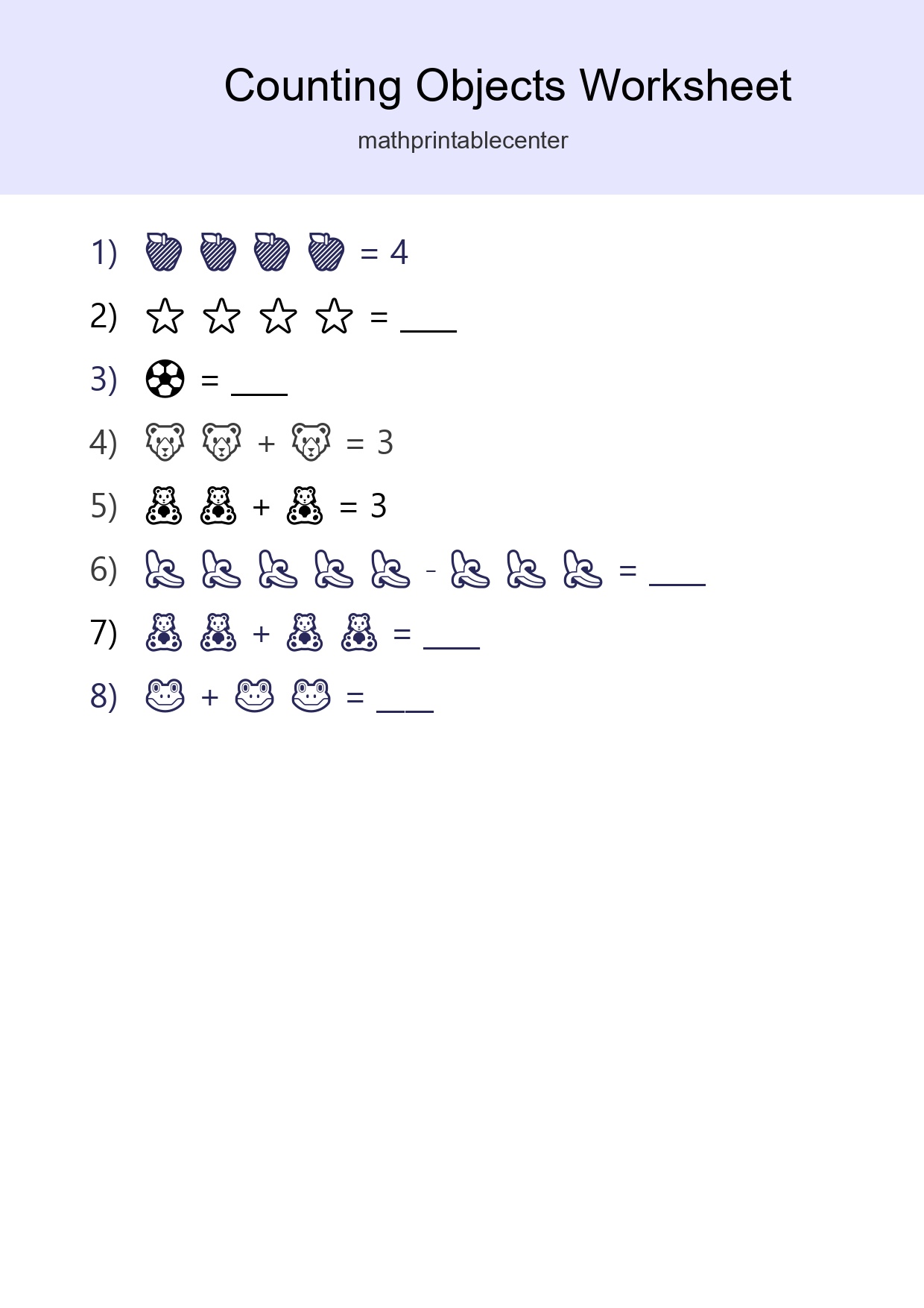 Learn Counting With Pictures Worksheet (Pre-K) - Part 91