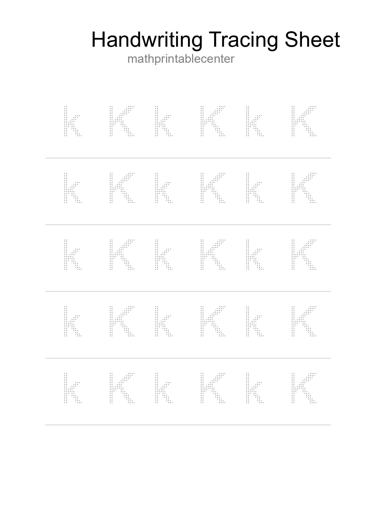 Printable Tracing Worksheet For Kids - Part 142