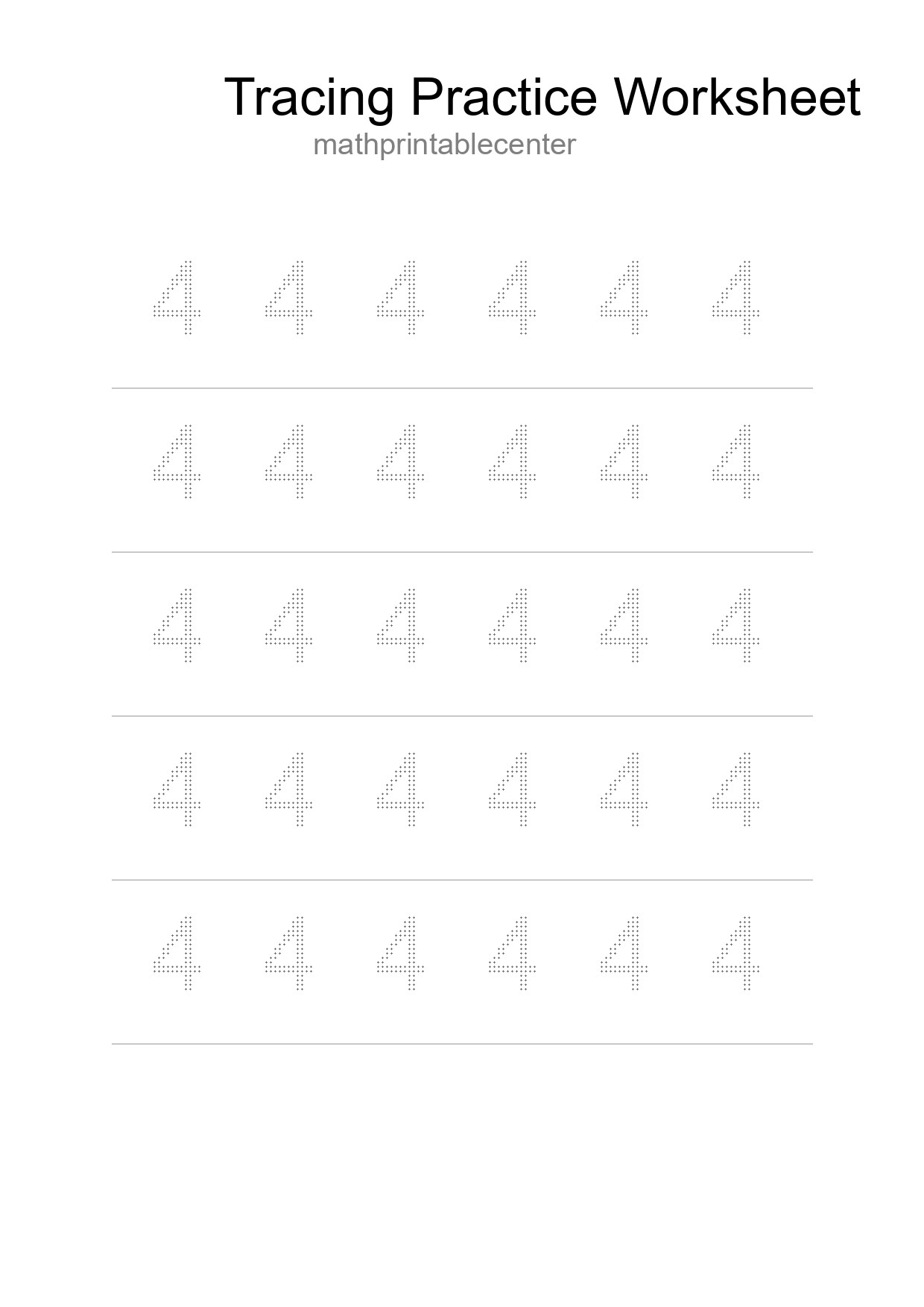 Printable Tracing Worksheet For Kids - Part 241