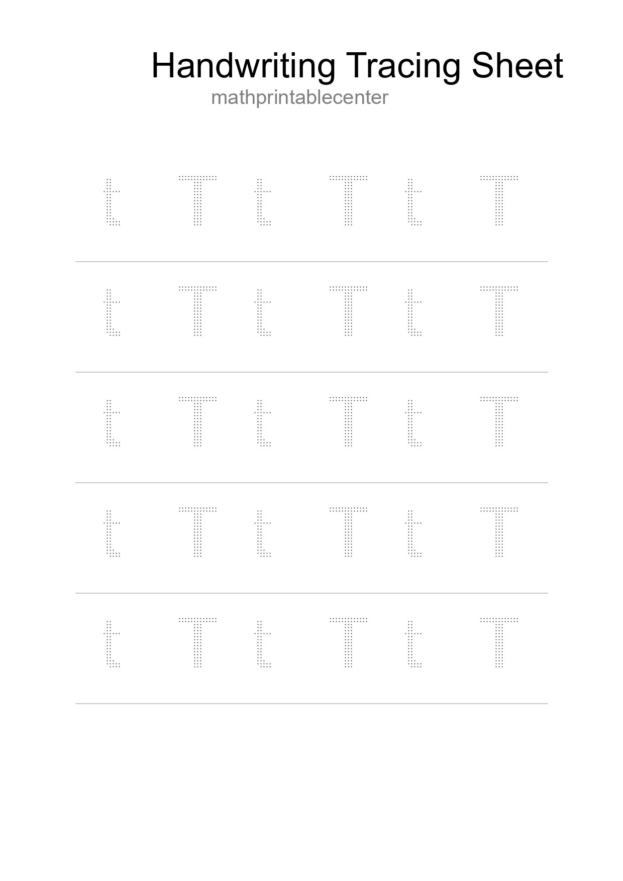 Printable Tracing Worksheet For Kids - Part 43