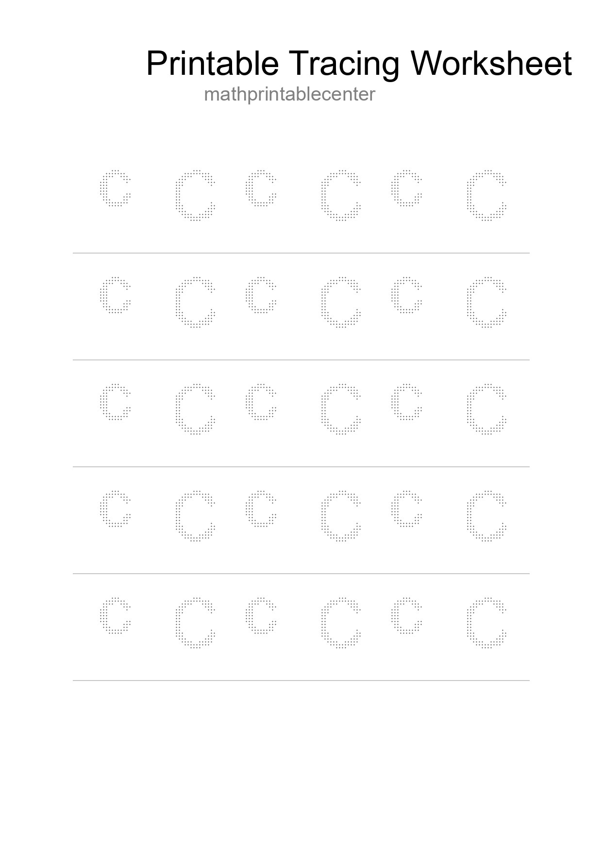 Printable Tracing Worksheet For Kids - Part 87